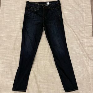 J Crew Toothpick Jeans 29 Blue Midrise Mid Rise